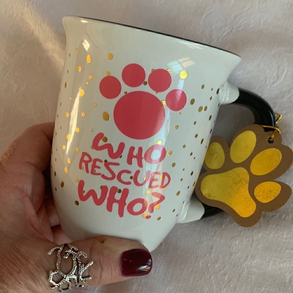 Coffee Mug Heavy Gold Flake Dog Rescue